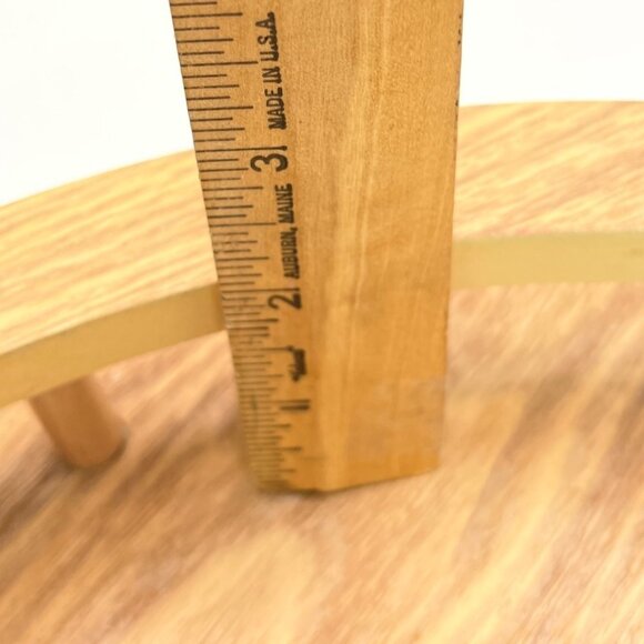 Round Mid-Century Modern Wooden Lazy Susan Serving Tray - Picture 2 of 8